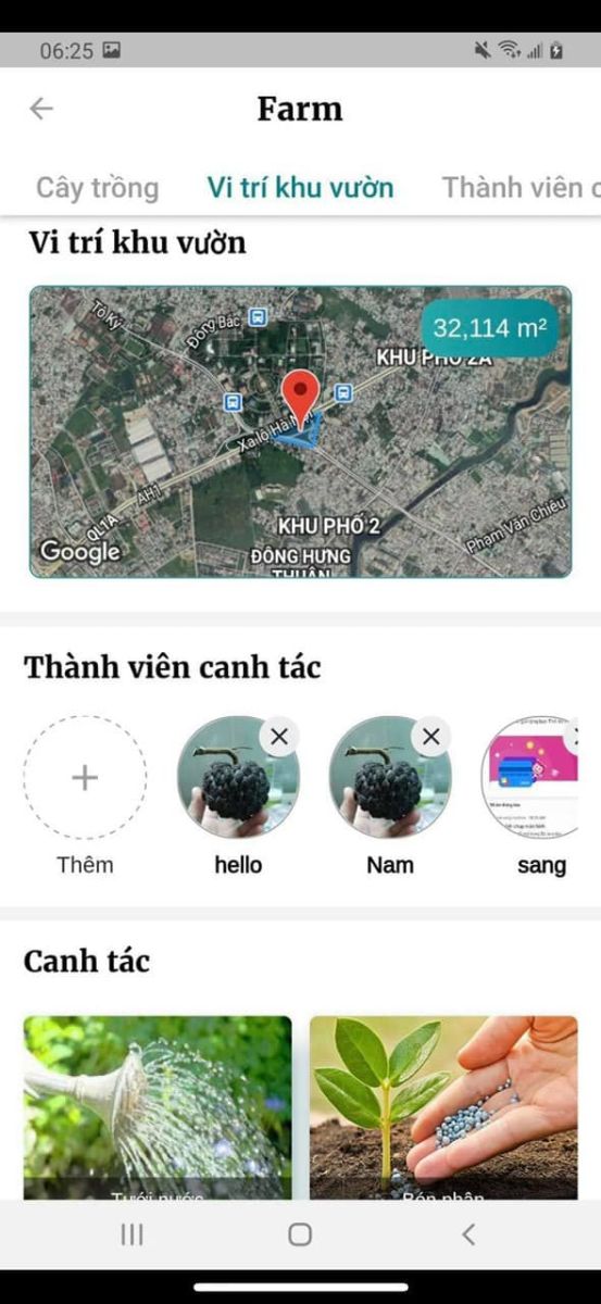 Quản lý thành viên canh tác