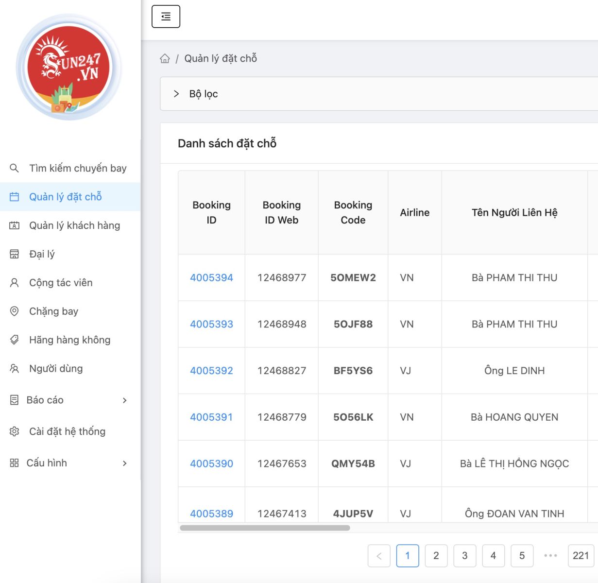 Hình ảnh hệ thống vé máy bay 2